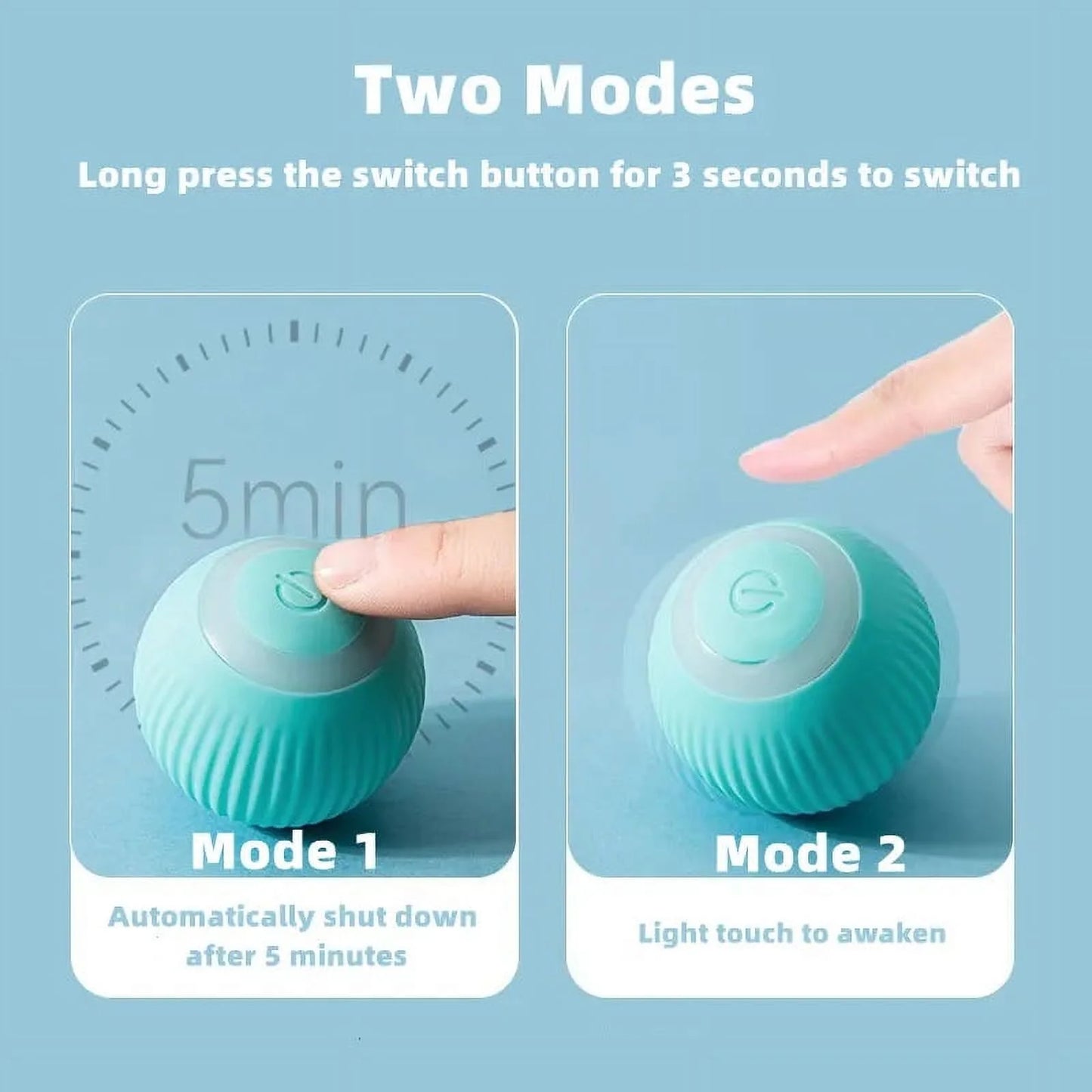 Intelligent Interactive Cat Toys Ball with LED Lights, Cat Toys, Automatic Moving Rolling Ball for Indoor Cats, Cat Automatic Toy