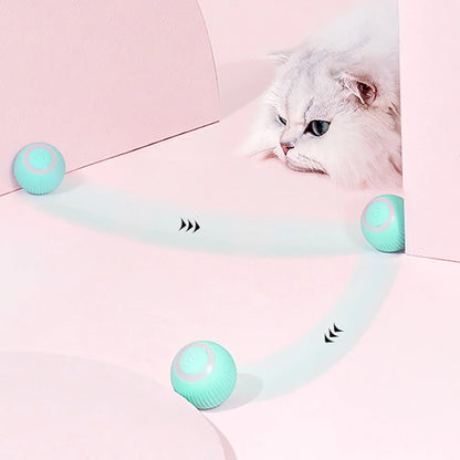 Intelligent Interactive Cat Toys Ball with LED Lights, Cat Toys, Automatic Moving Rolling Ball for Indoor Cats, Cat Automatic Toy